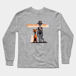 Rustic Haunted Guardian: A Mechanical Man and Spooky Dog Long Sleeve T-Shirt